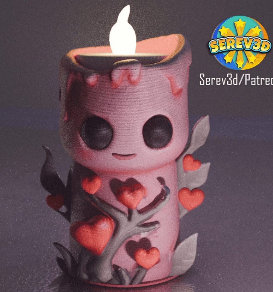 3d printed gifts_5_candle with hidden note